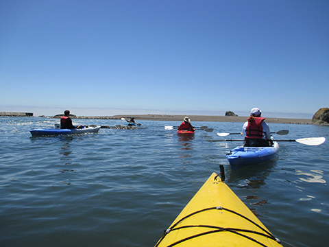 Kayaking at the Russian River Mouth