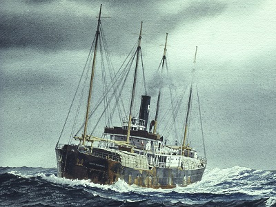 Painting of SS Dorothy Wintermote