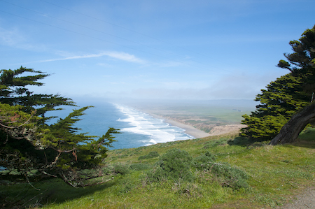 Point reyes top of a mountaing
