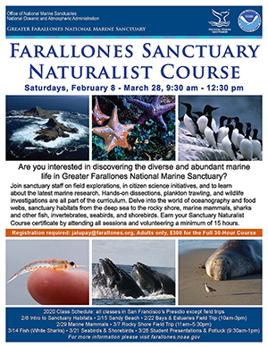 2020 Farallones Sanctuary Naturalist Course flyer