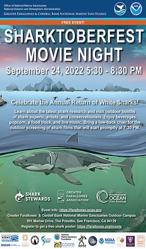 poster highlighting 2022 Sharktoberfest event info