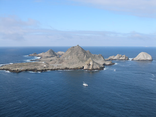 aerial view of the south farallon island